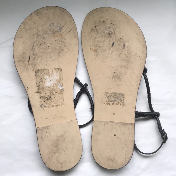 Gap Black Leather braided thong sandals - Picture 6 of 6